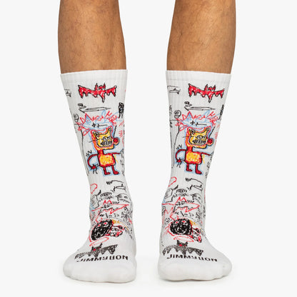 Chaussettes Athletic Basquiat Batman - Mi-Mollet