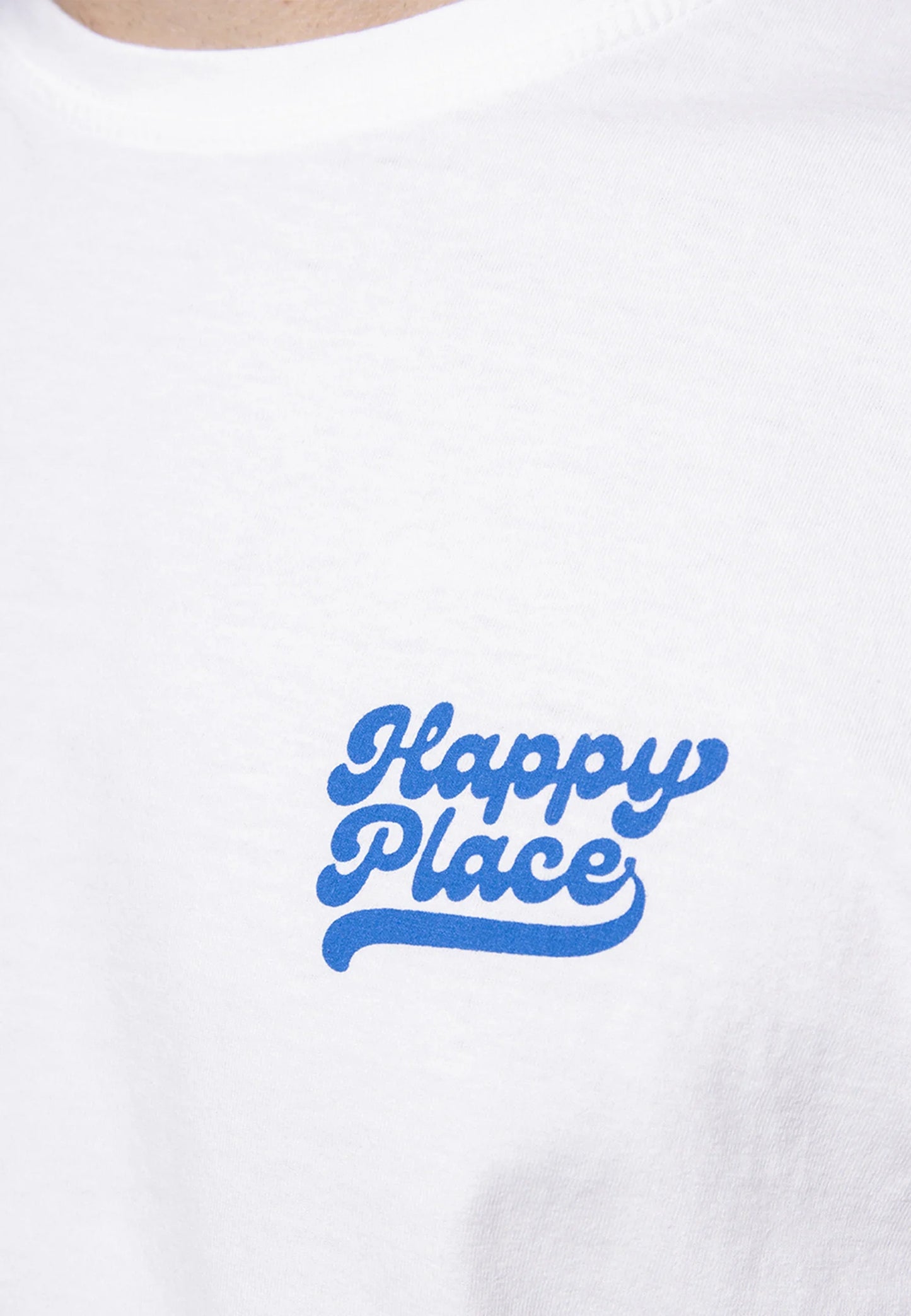 T-Shirt Washed Happy Place - Coton